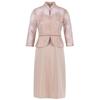 Champagne Qipao Dress - 2024 Spring Collection for Middle-Aged Women