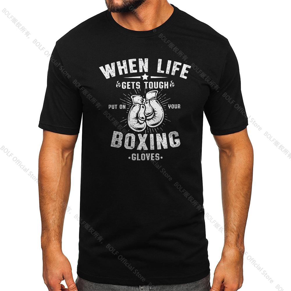 Herren Box-Fitnessstudio Bedrucktes Vintage T-Shirt Sport 100% Baumwolle Klassische T-Shirts für Männer Frauen Sportbekleidung Oberteile