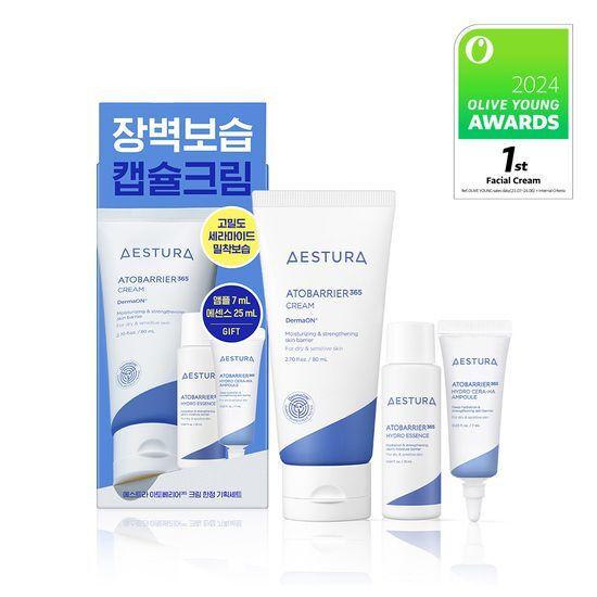 Aestura Atobarrier 365 Cream 80ml Promotion (+Hydro Essence 25ml + Cera-Hyal Ampoule 7ml)