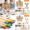 Baby Wooden Toys Puzzle Tower Balance Game For Toddlers Learning And Stacking