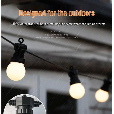 Wasserdichte G50 Glühbirnen Lichterkette für Outdoor-Camping, Zelt, Garten, Markise und Hofdekoration