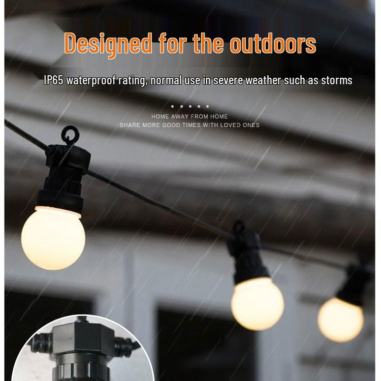 Waterproof G50 Bulb String Lights for Outdoor Camping, Tent, Garden, Awning, and Courtyard Decor