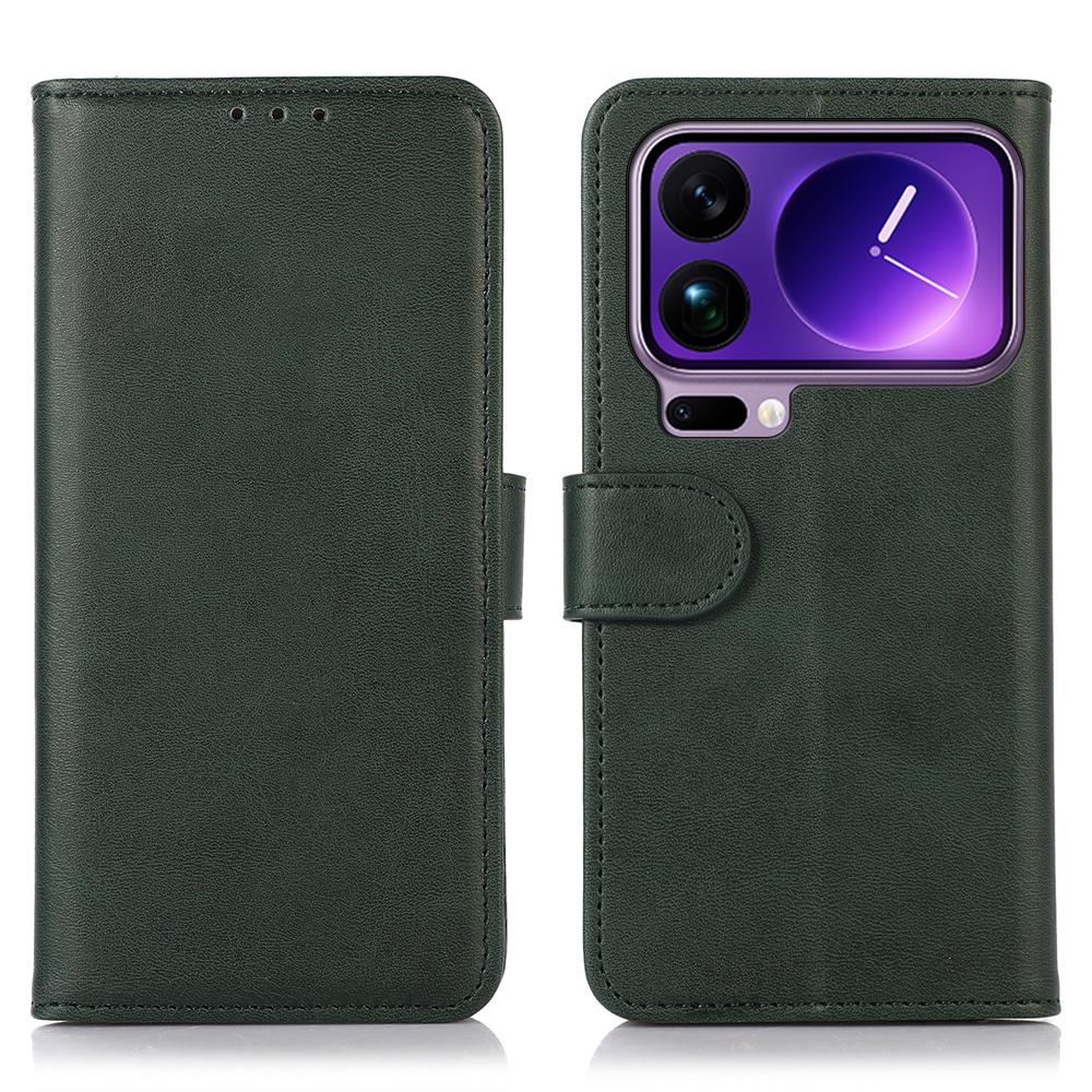 For Xiaomi 17 Pro Max Case Cowhide Texture Leather Wallet Phone Cover with Stand
