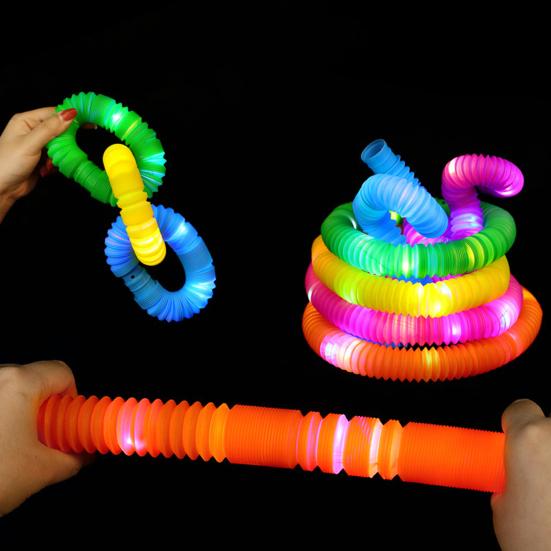 12 Pcs Glow Sticks Party Favors LED Light Up Pop Tubes Kids