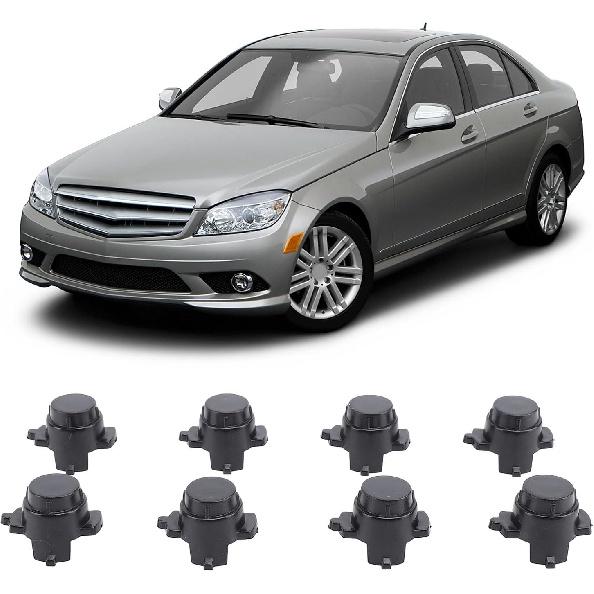 8PCS Parking Sensor Cover Cap 2058840074 for C300 C400 C43 C450 C63 CLS450 E300 GLE450 GLS550 GLS63