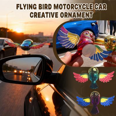 Fun Flaps Flying Birds Car Sticker Decor For Engine Hood, Roof, Rearview Mirror, Trunk Lid, SUV Pickup Exterior Decoration-1PCS
