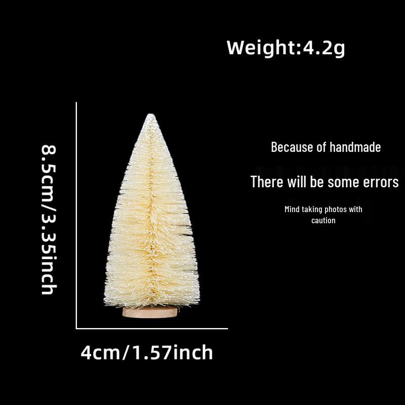 Schnee-beflockter Mini-Sisal-Weihnachtsbaum: Künstliche Weiße Zeder in verschiedenen Größen zur Dekoration von Mikrolandschaften