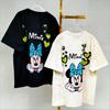 Minnie Maus T-Shirt Damen Mann 2026 Sommer Vintage Baumwolle Lässig Kurzarm Oberteile Disney Cartoon Druck Süßes Grafik-T-Shirt Paar
