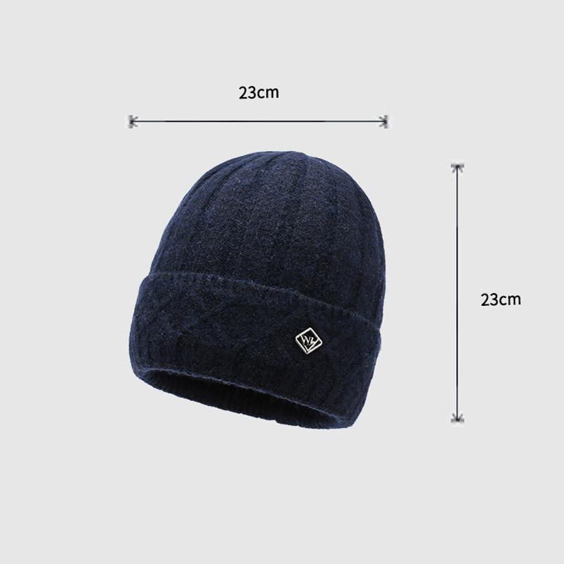Wool Hat Men's Outdoor Hat Warm Hat British Style Knitted Hat