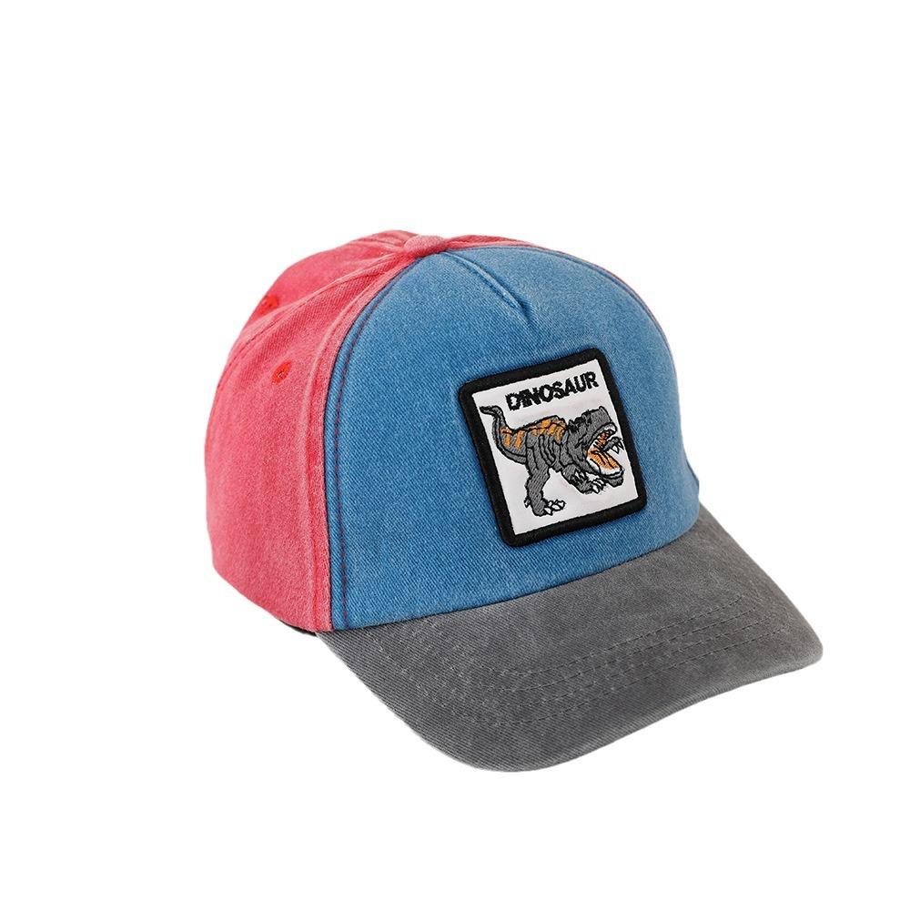 Children's Dinosaur Washable Baseball Cap - Boys' And Girls' Cartoon Baseball Cap - Spring/autumn Sun Hat With Multi-color Design For Children