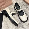 Fashion Spring 2025 Women's Mid Heels Shoes Mary Jane New Style Concise Comfortable Soft Shoes Trend Versatile Women Shoes