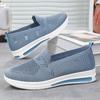 Shoes Women's casual shoes Flying woven breathable mesh shoes One pedal Middle-aged and elderly mother shoes Soft sole Comfortable single shoes