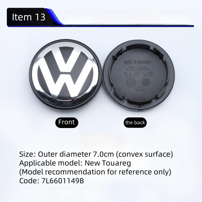 För VOLKSWAGEN VW 56-76mm Bilfälgscenterkåpa Dekal Tillbehör För Volkswagen R-line R GTI Polo Golf Touareg Passat Mago