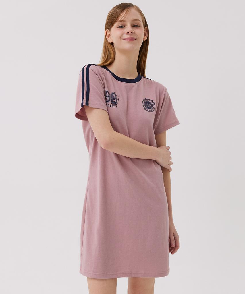Awesome Studio Football Line Color Block Dress Indigo