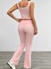 Women's Spring and Summer New Casual Solid Color Short-sleeved Pantsuit Women's Short-sleeved Casual T-shirt Shirt Trousers