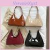 Shoulder Bag Glossy Fashion Pu Leather Solid Color Messenger Bag Purse Women Shoulder Bag Hobo Handbag