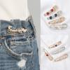 Pearl Decoration Detachable Pearl Brooch Fastener Pins Safety Pins Pants Pin Decorative Clips Detachable Design