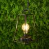 Simple Design Led Cordless Table Lamp Battery Operated Bedside Lamp Black Metal Portable Nightlight for Decoration and Gift