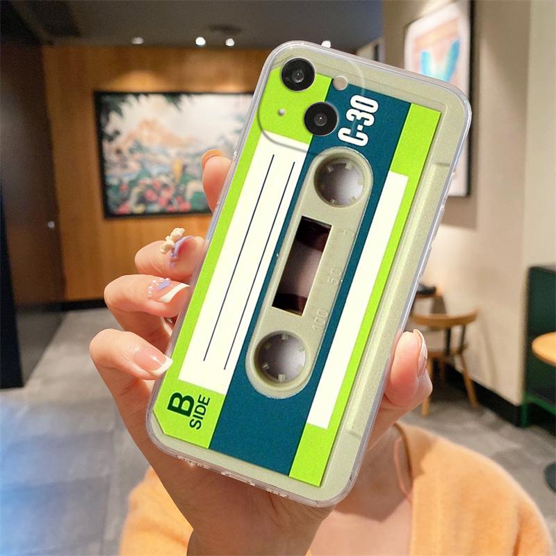 Kassette Transparent Handyhülle Für iPhone 15 14 13 12 Mini 11 Pro Max XS X XR 7 8 Plus Klar Stoßfest Silikonhülle