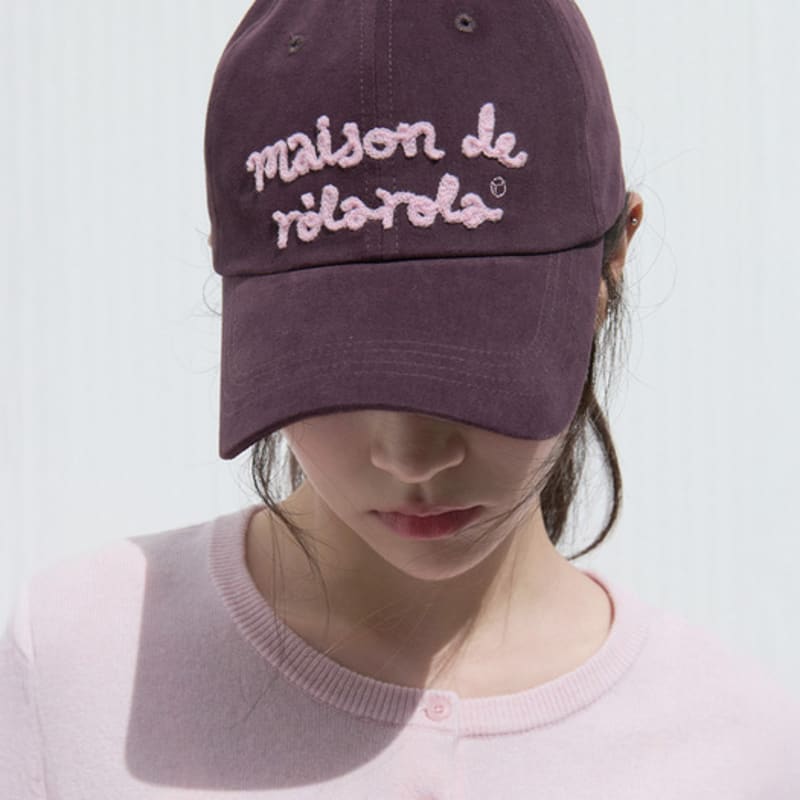 ROLAROLA MAISON DE ROLA EMBROIDERY CAP WINE