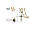 Classic Men Cross Pendant Necklace For Male Stainless Steel Necklace Statement Cruz Jewelry 24" Link Chain