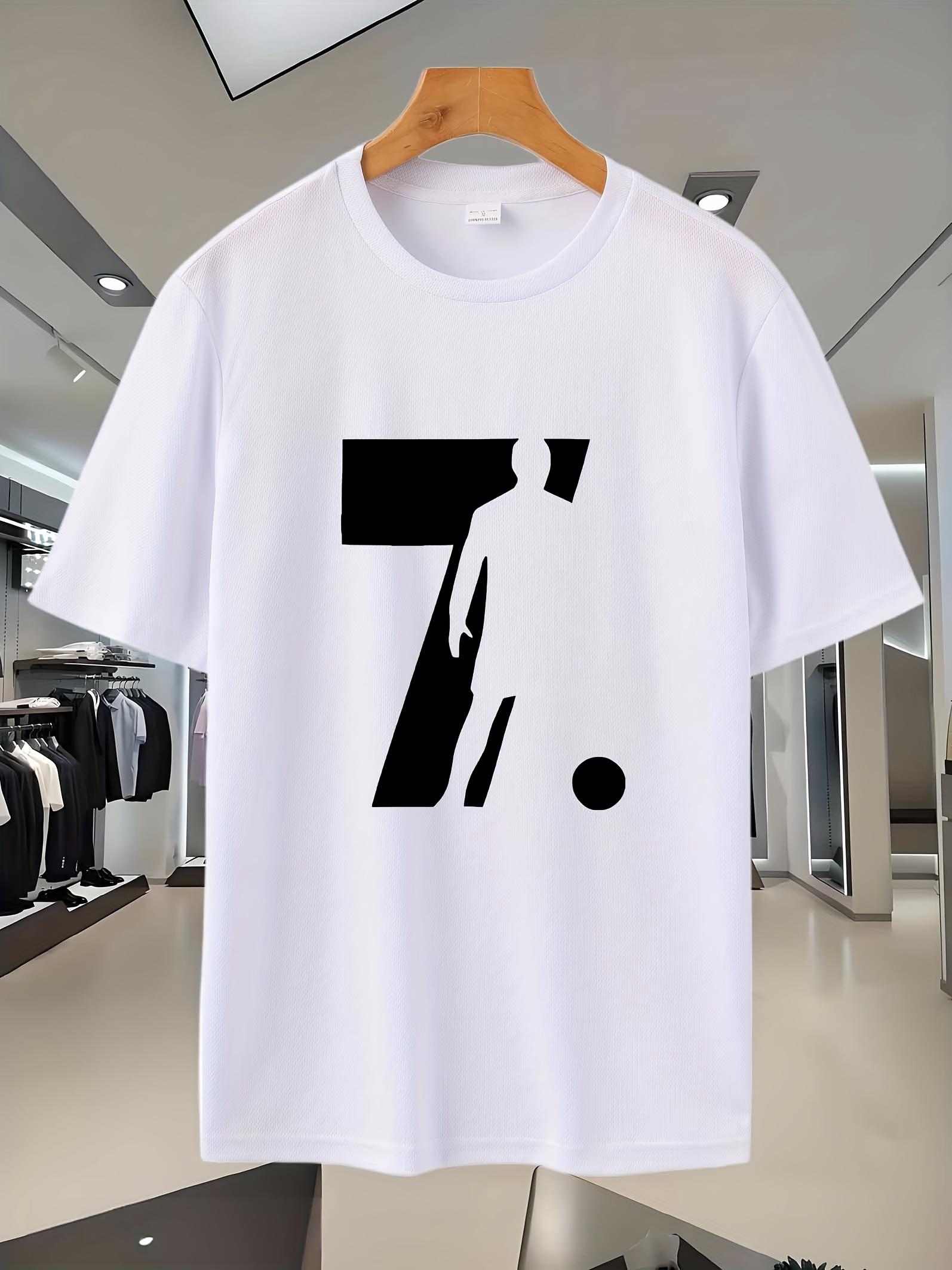 Breathable Mesh Short Sleeve T-shirt with 13F Cartoon Print - Navy Blue XXXXL