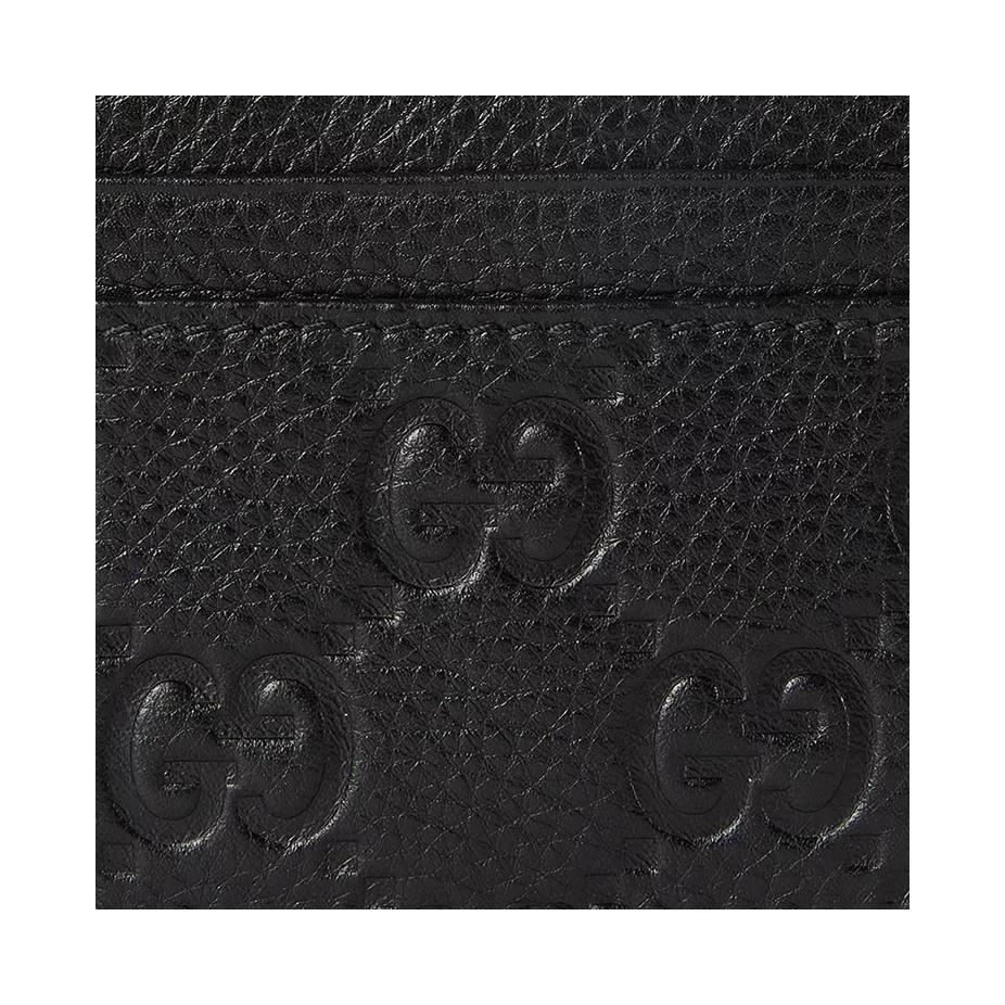 Gucci Skórzany etui na karty z emblematem GG Akcesoria damskie Czarny 815883-AAEEM-1000