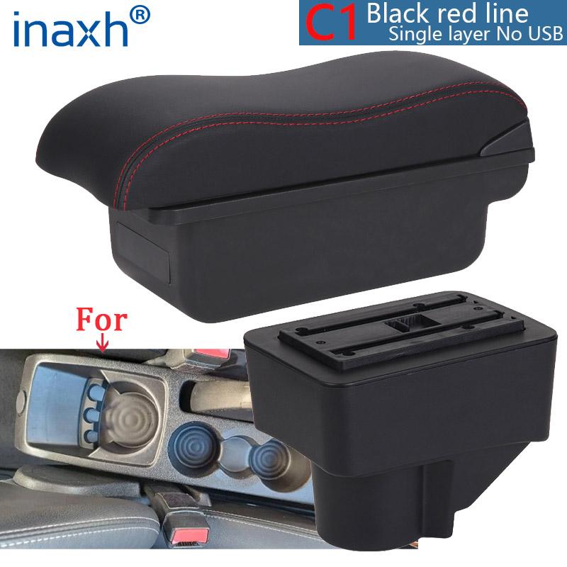Для Ford Fiesta Armrest Car Storage Box Для Ford Fiesta 3 Car Armrest Box 2011-2018 Аксессуары PU Leather простая установка
