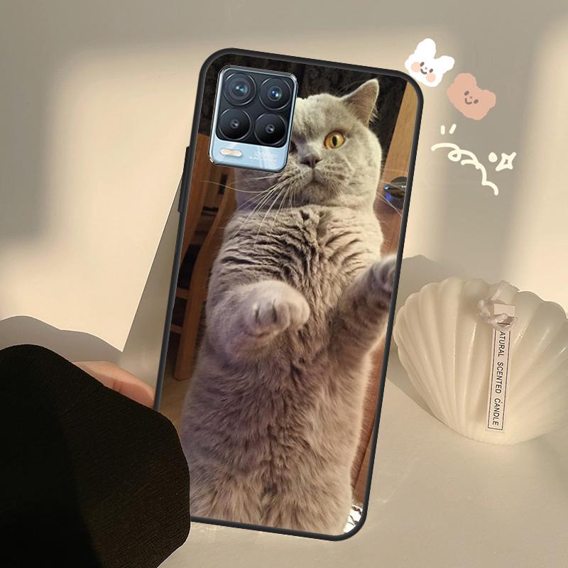 British Shorthair Cat Case For Realme C63 C61 C55 C51 C53 C25 C65 C67 C71 C75 11 12 13 14 15 Pro Plus GT6 GT7 Pro