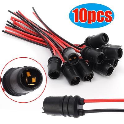 1-10pcs Car Dashboard Bulb Socket T10 W5W Wedge Bulb Soft Rubber Socket Lamp Socket Connector for Car Motorbike Electric Vehicle