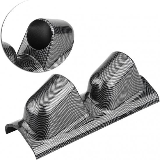 Universal Dual Gauge Pod Mount Holder for Cars Trucks Boats - Heavy Duty ABS Plastic Pillar Bracket - Fits 52mm/2" Racing Meters Sport Dash