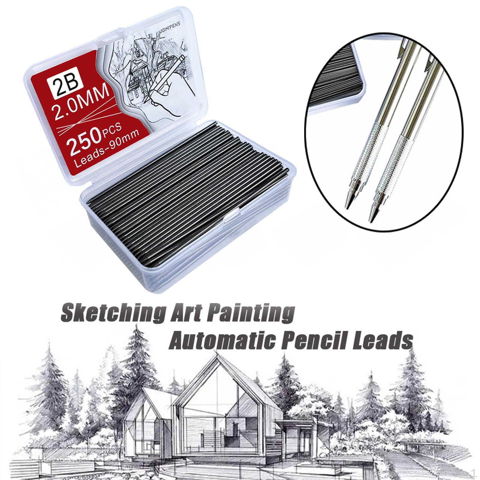 

Стержни для карандашей большой емкости, портативные, для офиса, дома, школы 2.0mm 250pcs