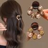 1PC Temperament Camellia Pearl Mini Small Grab Clip Women's Bangs Broken Hair Clip Princess Head Hairpin Headgear