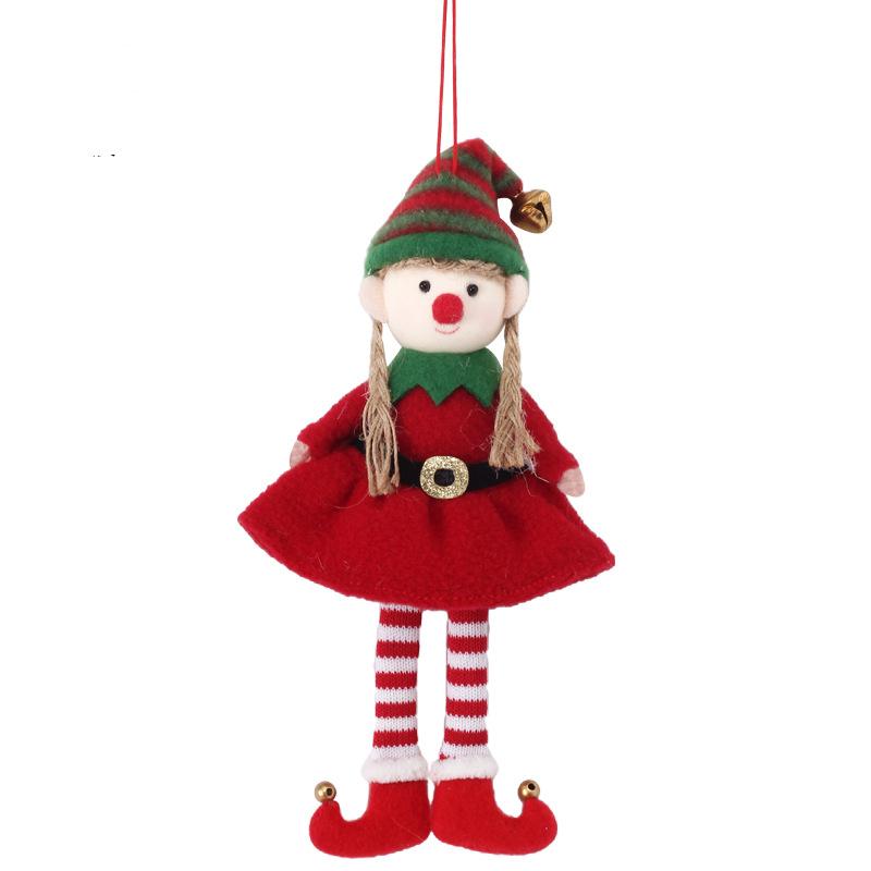 

Рождественские украшения Ins Cute Wind Elf Doll Кукла Кукла Висит Рождественская елка Подвеска красный