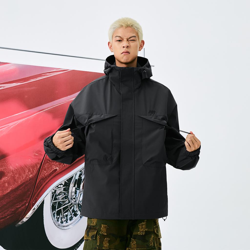 Men's New Balance Jackets & Coats Unisex Charcoal Black