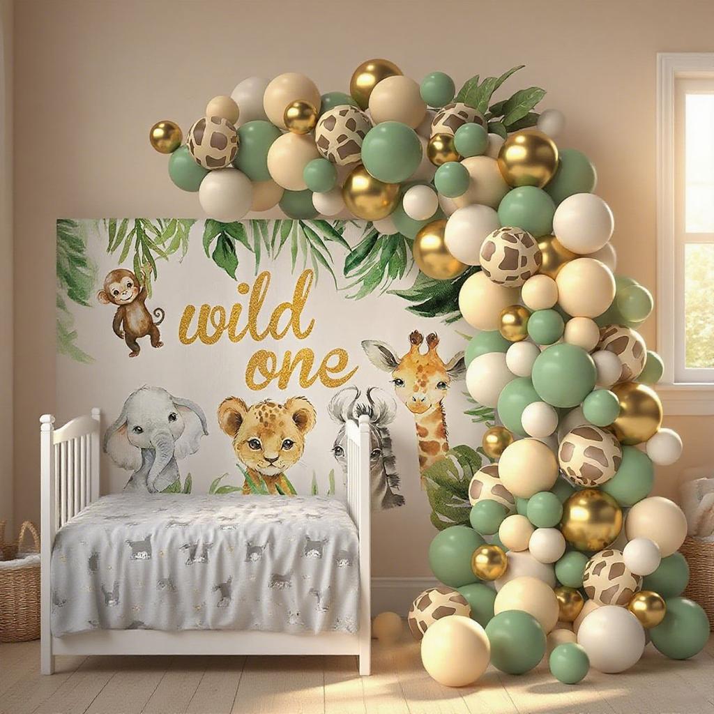 Kindergeburtstags-Ballon-Set Feiertagsparty-Szenenarrangement Dekoratives Band Stoffset Jungen und Mädchen Geburtstag