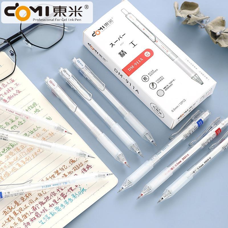 Japanese Minimalist Style Transparent Barrel 0 5mm Retractable Quick Dry St Tip Neutral Gel Pen