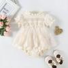Summer Baby Lace Round Neck Jumpsuit Versatile Outdoor Outfit