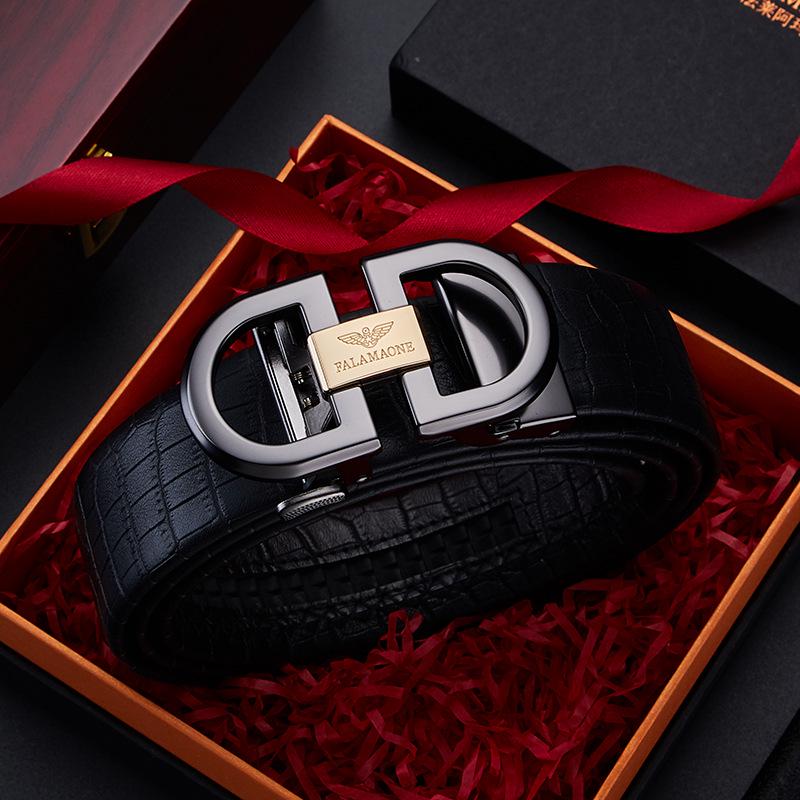 

Чоловічий ремінь Armani з автоматичною пряжкою з коров ячої шкіри - Повсякденна мода для молодих і чоловіків середнього віку 130 cm