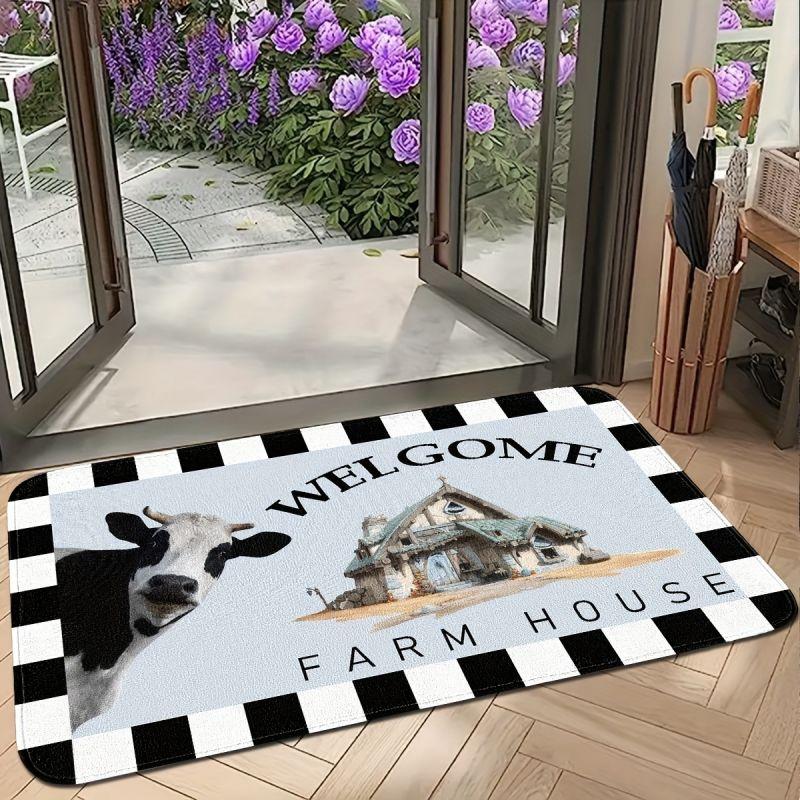 Cartoon Cat Print Bath Mat Super Absorbent Waterproof Kitchen Rug Hallway Non-Slip Bathroom Carpet Corridor Doormat Home Decor