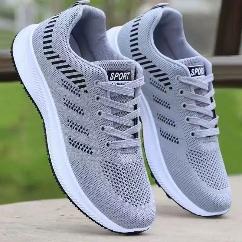 Fashion Lightweight Men's Running Shoes Breathable Mesh Knitted Walking Shoes Summer New Outdoor Exercise Tenis Masculino Sneakers Men