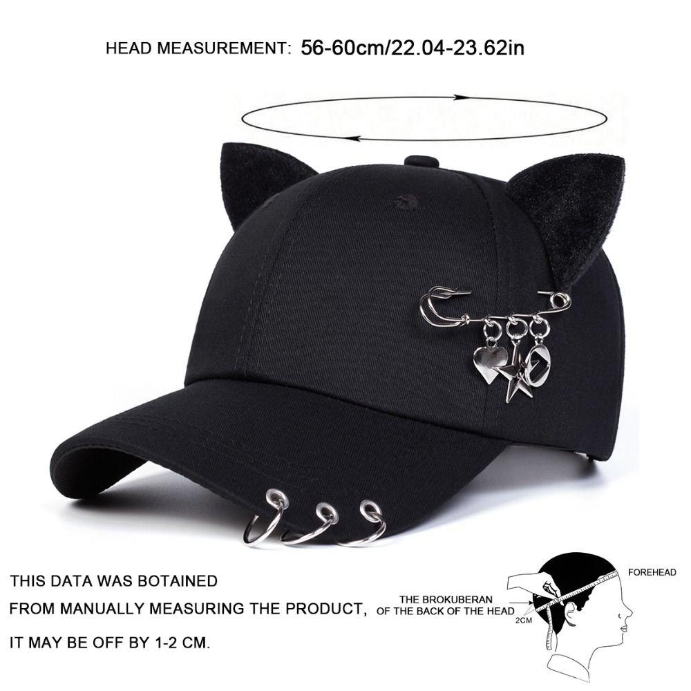 Cat Ear Baseball Caps Breathable Peaked Cap Unisex Sunscreen Hat Unisex