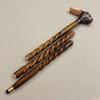 Handmade Brass Rabbit Head Walking Cane Polished Wood Gentleman's Stick