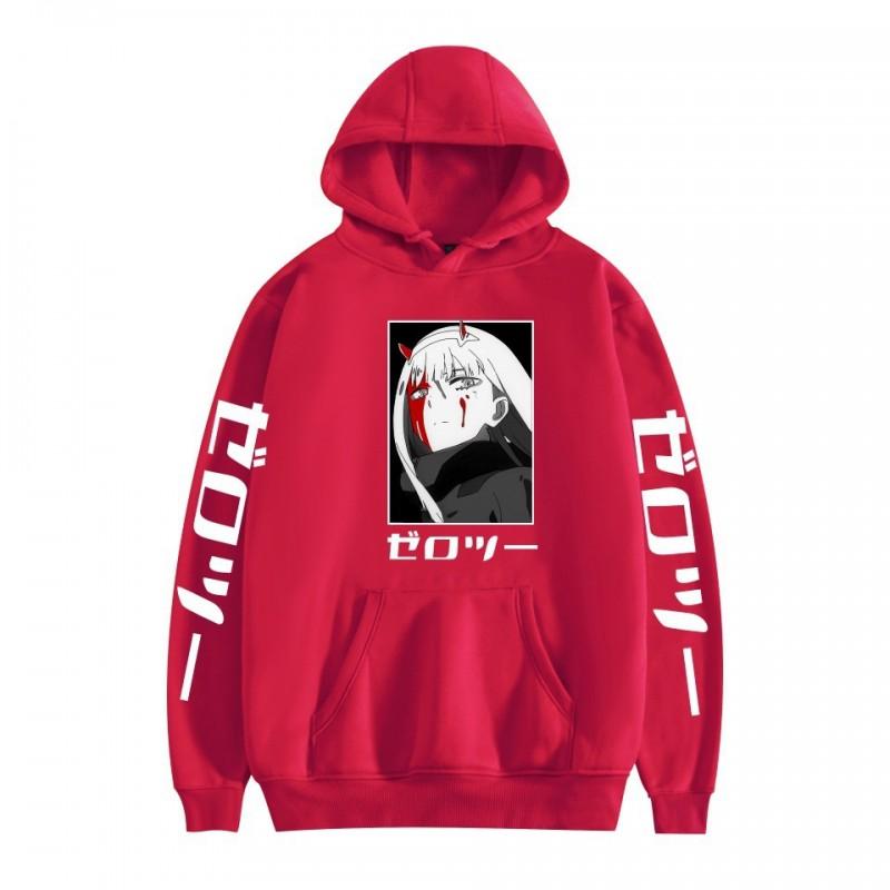 Anime Darling In Franxx Zero Two Printed Hoodie Teens Unisex Casual Sweatshirt Fall