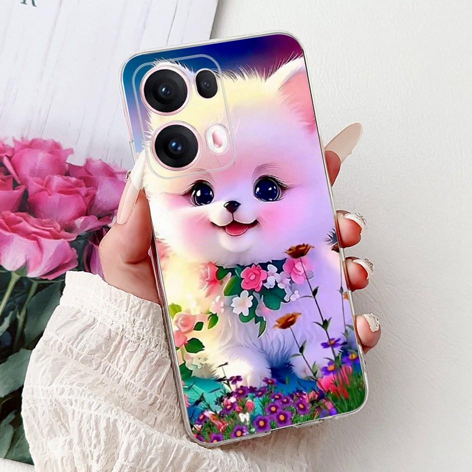 For OPPO Reno13 Pro 5G Case CPH2697 Fashion Flower Butterfly Soft Silicone Phone Cover For OPPO Reno 13 CPH2689 Reno13Pro Bumper