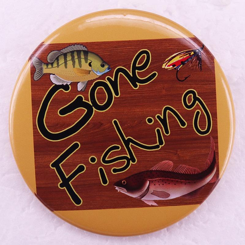 

Fishing Minnow Iron Badge Angler Gift Brooch