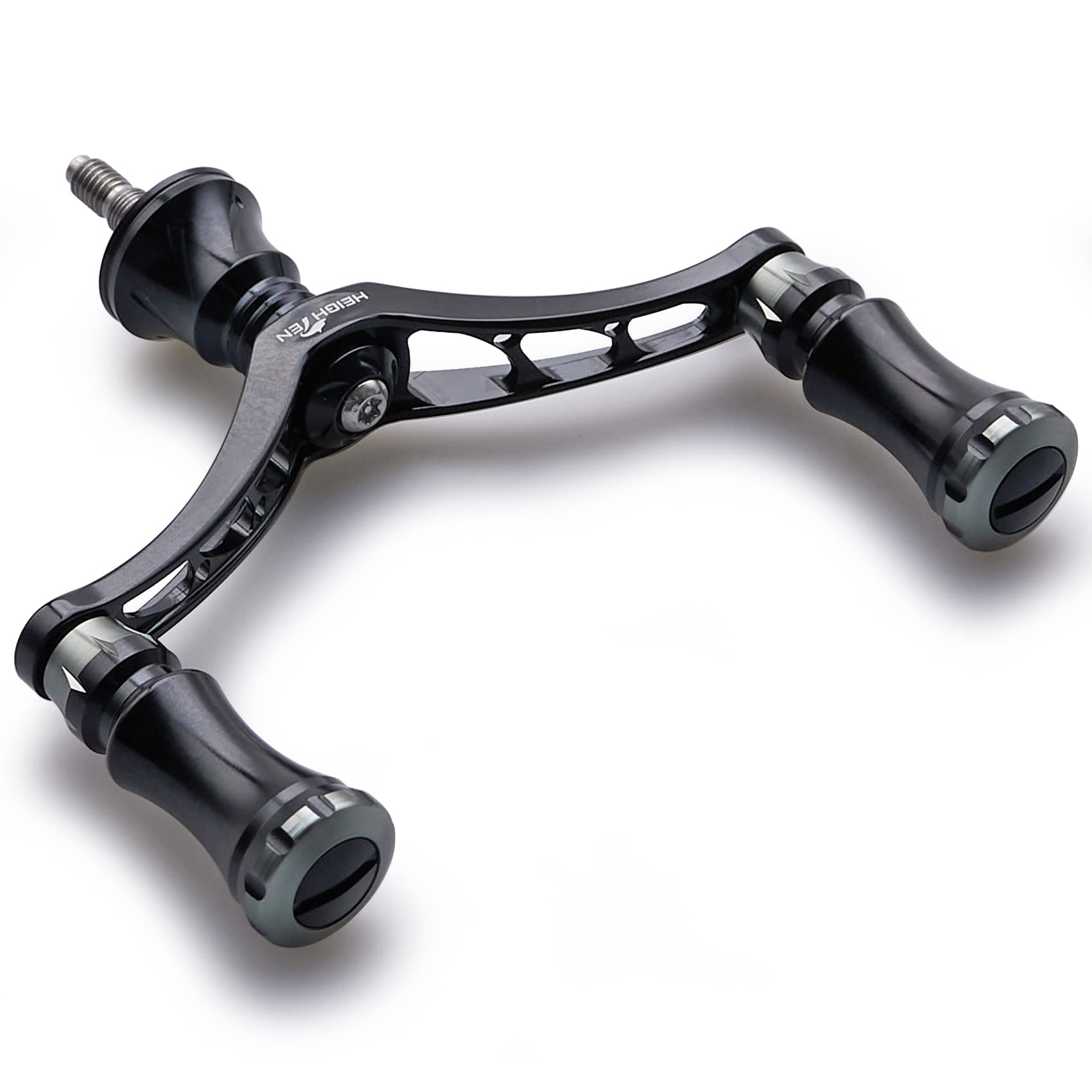 

Рукоятка катушки HEIGHTEN 80 мм с ручкой 15 мм для катушек Daiwa и универсальных спиннинговых катушек серии Chess Shimano, (Черный и черный/бронзовый) (666)