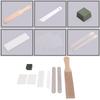 Leather Stropping Kit Complete Tools Double Sided Leather Paddle Honing Strop Set for   Leather Crafting Honing