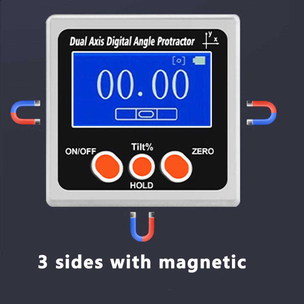 Metal Dual Axis Digital Angle Gauge Level Protractor Angle Finder Bevel Gauge Inclinometer With Backlight And Magnetic