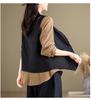 Summer Cotton and Linen Literary Retro Loose Sleeveless Blouse Vest Waistcoat Cardigan Vest Women